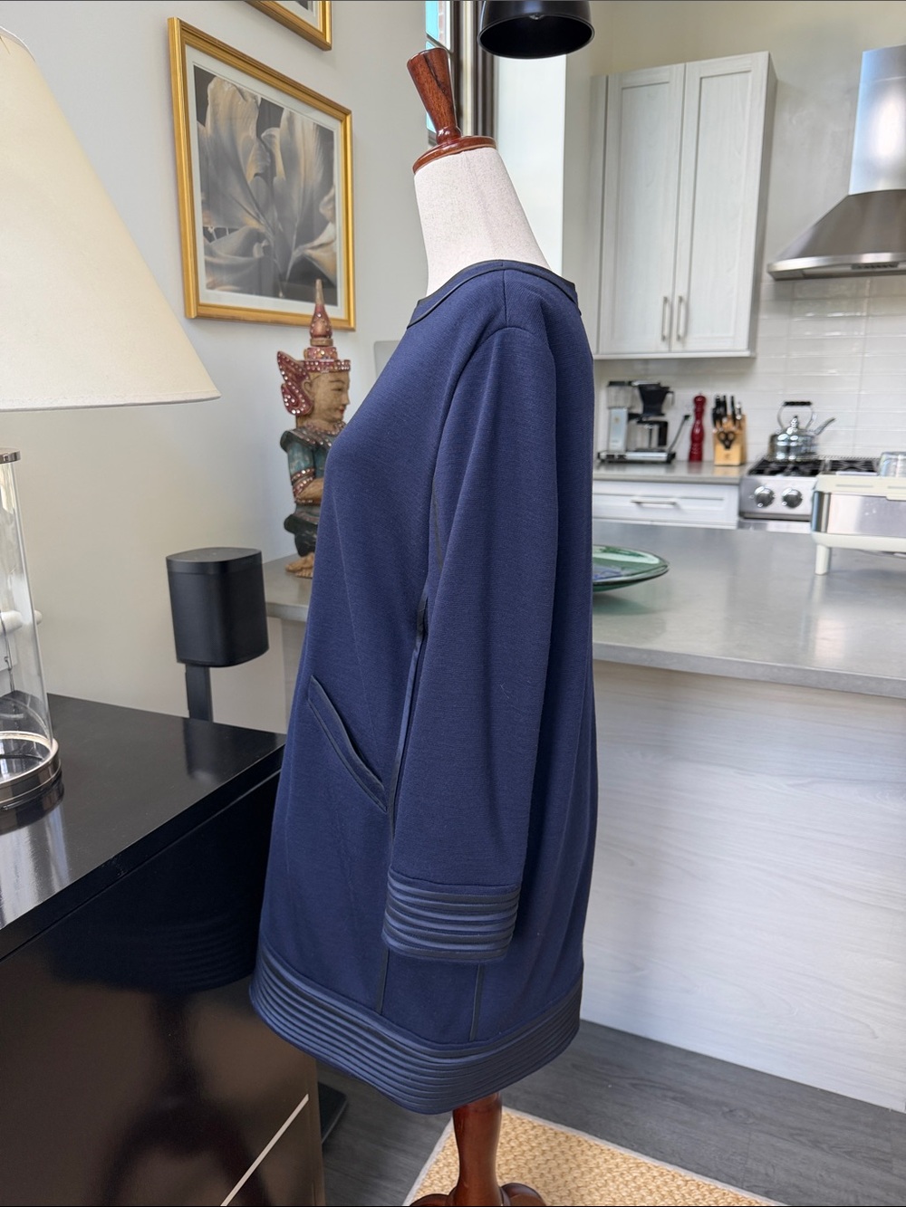 Chado Ralph Rucci Wool Dress Size 8 - Picture 2 of 10